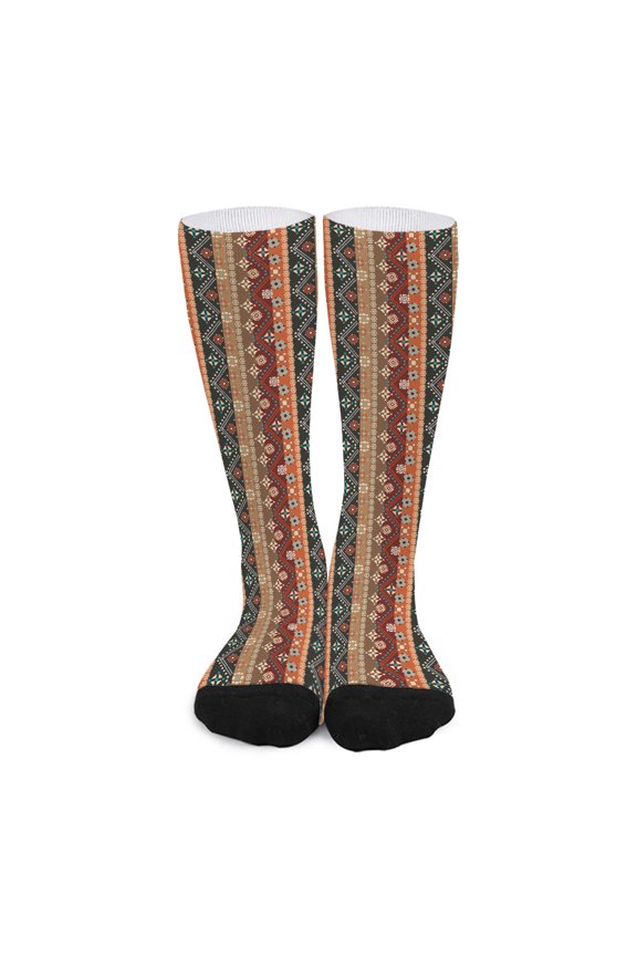 Ethnic Boho Tribal Pattern Print Long Socks