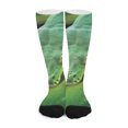 thumbnail image 1 of DIQADILA Green Reticulated Python Snake Print Long Socks, 1 of 3