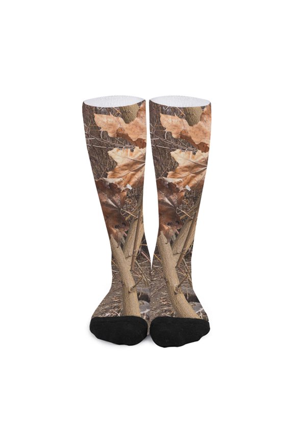 Hunting Camo Pattern Print Long Socks