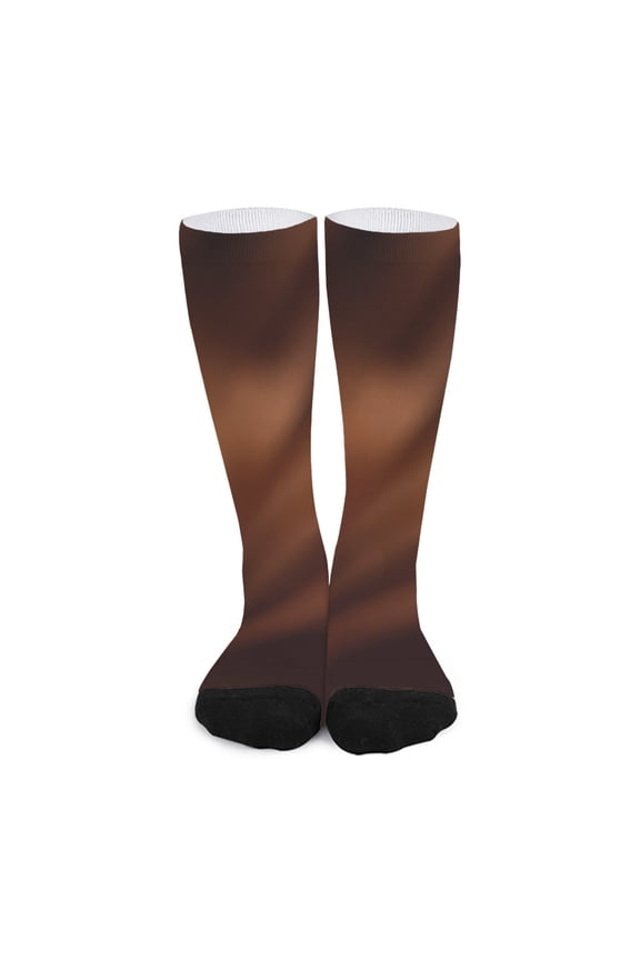 Liquid Chocolate Print Long Socks