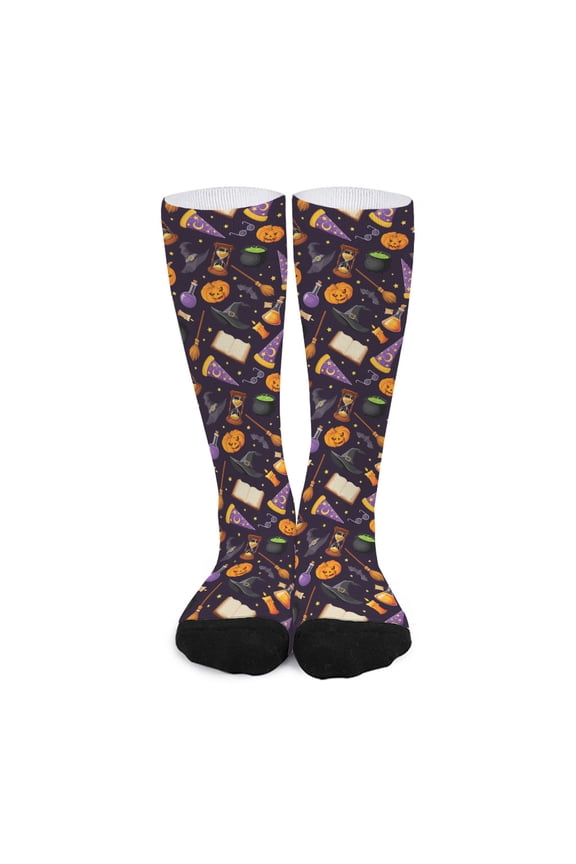 Magic Wizard Pattern Print Long Socks