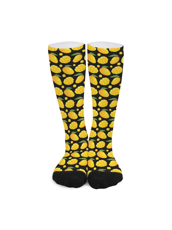 Mango Pattern Print Long Socks