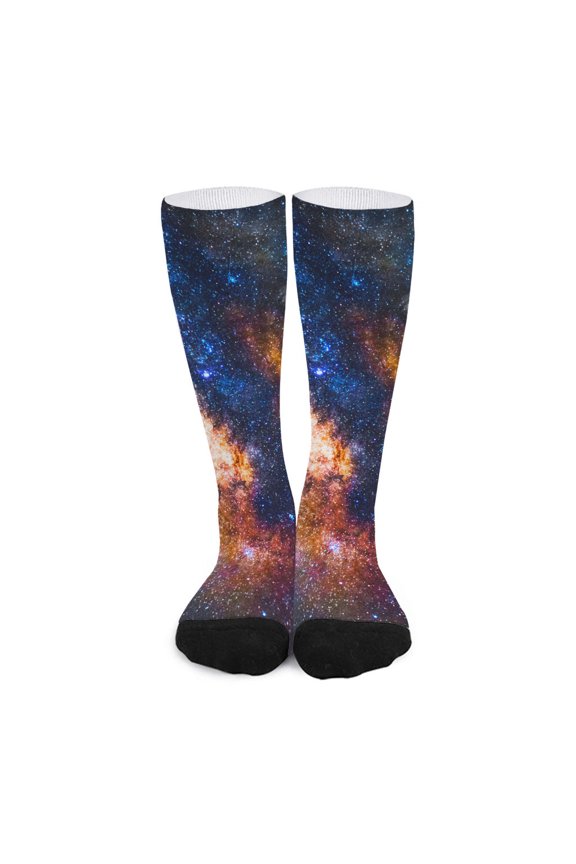 Milky Way Universe Galaxy Space Print Long Socks