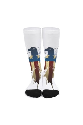 Patriotic American Eagle Print Long Socks