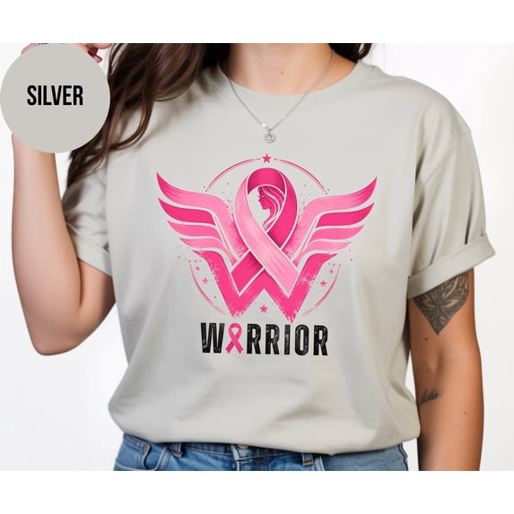 Pink Ribbonns DIQADILA Pink Ribbon Warrior Tee, Breast Cancer Awareness Shirt ...