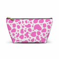 DIQADILA Pink and White Cow Printed Comestic Makeup Pouch Bag - Walmart.com