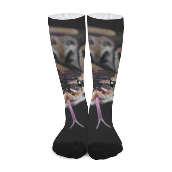 DIQADILA Python Snake Print Long Socks