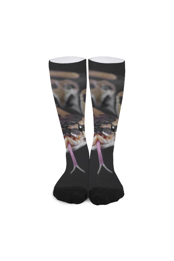 Python Snake Print Long Socks
