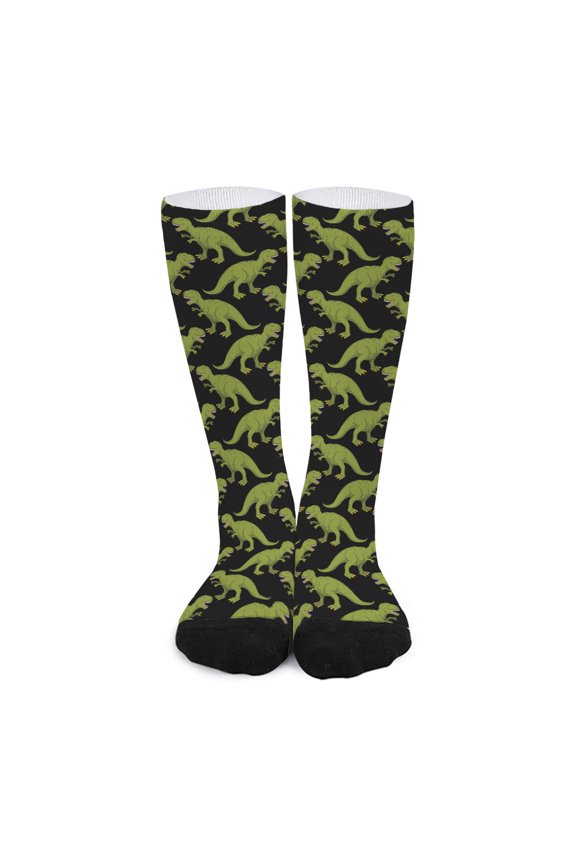 Tyrannosaurus Rex Pattern Print Long Socks
