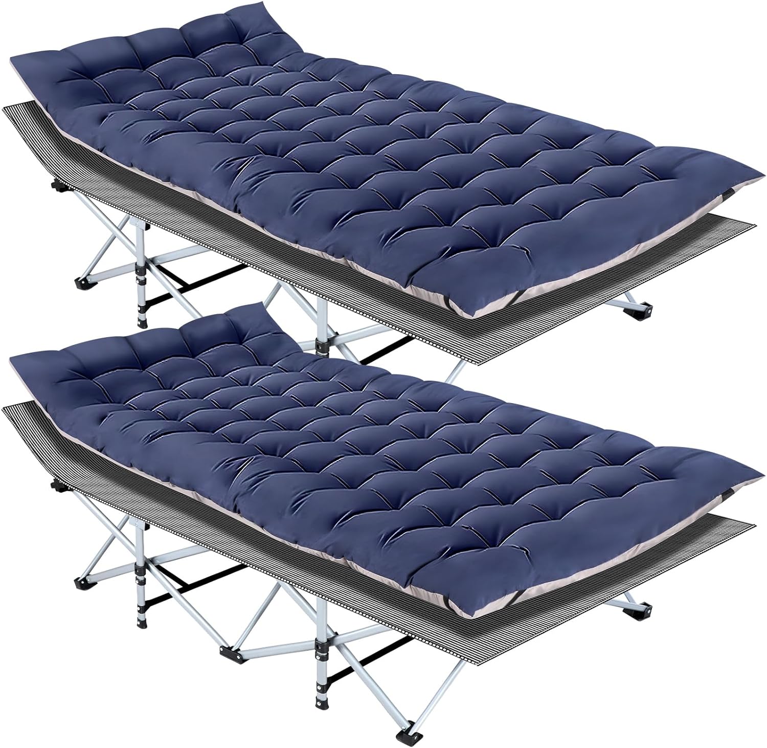 DIQIN 2 Pack Cots for Camping, Folding Portable Sleeping Cots with