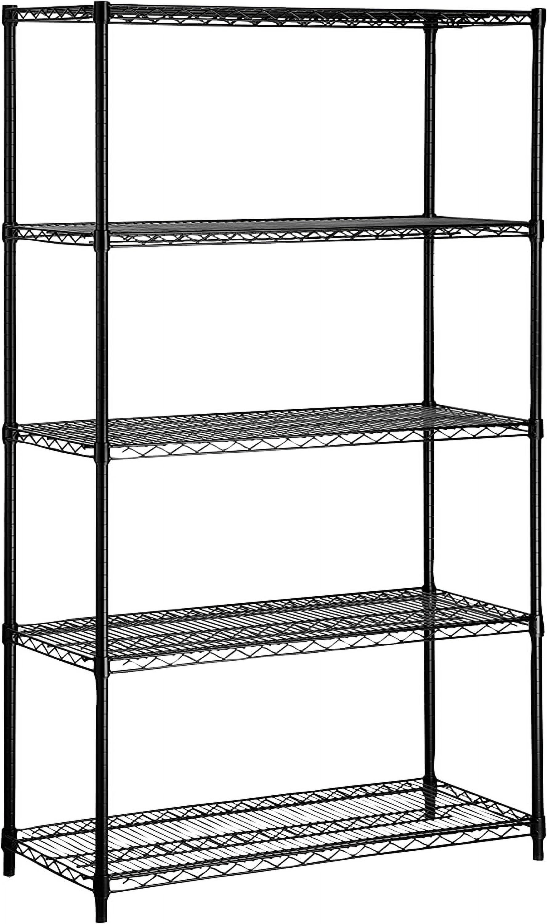 DIQIN SHF01442 Storage Shelving, 5Tier, Black