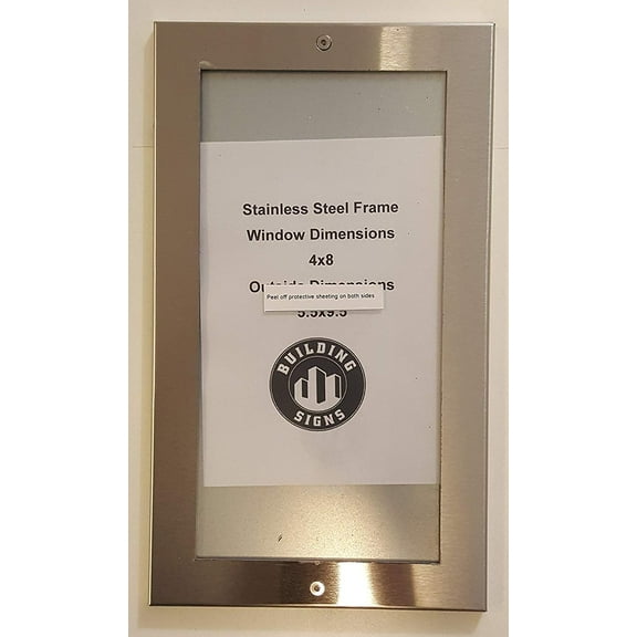 DIRECTORY FRAME 4 x 8 STAINLESS STEEL