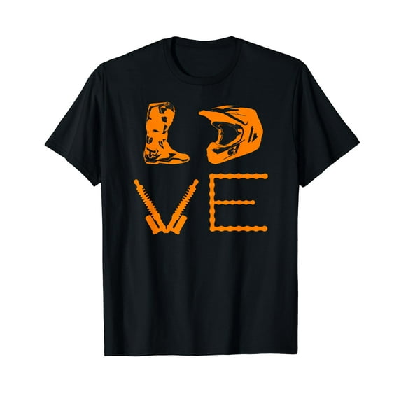 DIRT BIKE LOVE T-Shirt Black Tee | Motorcycle Motocross Enduro Shirt