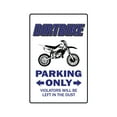 thumbnail image 1 of DIRTBIKE Parking Aluminum Sign bmx racing cycle bike racing | Indoor/Outdoor | 24" Tall, 1 of 4