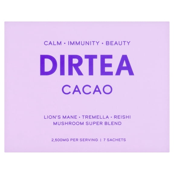 DIRTEA Cacao Mushroom Super blend 7 Sachets 42g, Imported from Britain