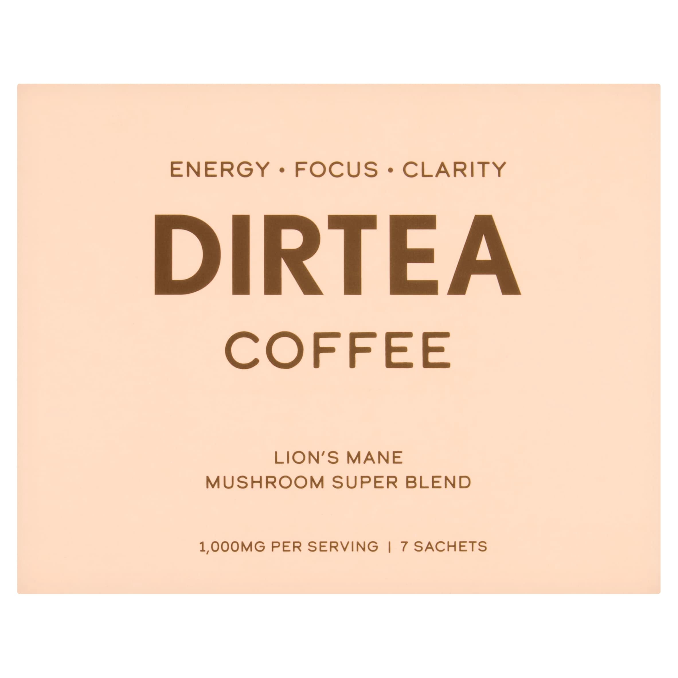 DIRTEA Coffee Mushroom Super blend 7 Sachets 17.5g, Imported from Britain