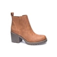 thumbnail image 2 of DIRTY LAUNDRY Womens Brown 1/2\" Platform Gored Heel Tab Lug Sole Stretch Lido Round Toe Block Heel Slip On Booties 9 2 of 14
