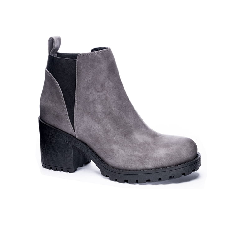 Chinese Laundry Women's Fortune Ankle Boot - Pointed Toe, Side Cutouts, Stacked Block Heel