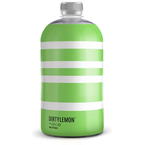 DIRTY LEMON, Beauty Drink with Aloe Vera and Coconut, 16 oz (6 Bottles per Case)