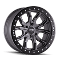 thumbnail image 1 of DIRTY LIFE DT-1-9303 17X9 5X127 -38ET 78.1CB MATTE GUNMETAL W/SIMULATED RING, 1 of 3