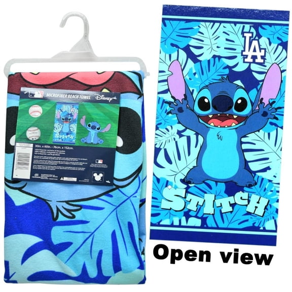 DIS-MLB 30X60 Microfiber Cheerful Towel Palm Icon - Dodgers, Stitch