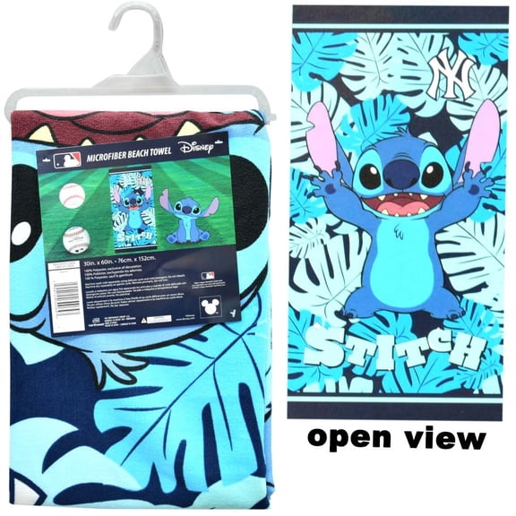DIS-MLB 30X60 Microfiber Cheerful Towel Palm Icon - Yankees, Stitch