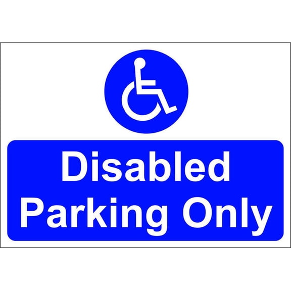DISABLED PARKING ONLY MANDATORY SIGN Metal Sign OR FOAMEX SIGN Size: 8 x 12 Inch