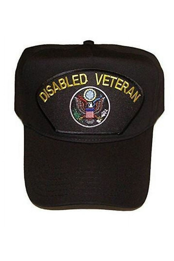 DISABLED VETERAN HAT W/ CREST OF THE UNITED STATES US HAT CAP COMBAT WIA WOUNDED