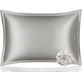 thumbnail image 1 of DISANGNI 100% Mulberry Silk Silk Pillowcase, Used for Hair and Skin, Envelope Type, Silk on one Side and Tencel on The Other Side, 1pc (Light Grey, 1 pc King Size 20"x36"), 1 of 8