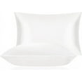 thumbnail image 1 of DISANGNI 100% Mulberry Silk Silk Pillowcase, Used for Hair and Skin, Envelope Type, Silk on one Side and Tencel on The Other Side, 1pc (White, 1 pc Standard Size 20"x26"), 1 of 6