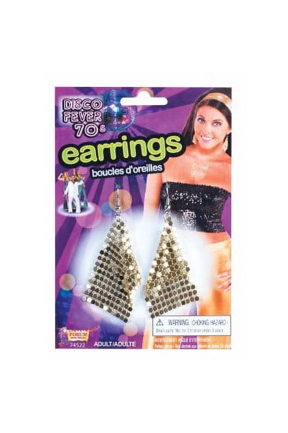 DISCO DROP EARRINGS-GOLD