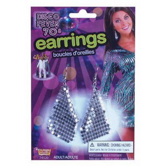 DISCO DROP EARRINGS-SILVER