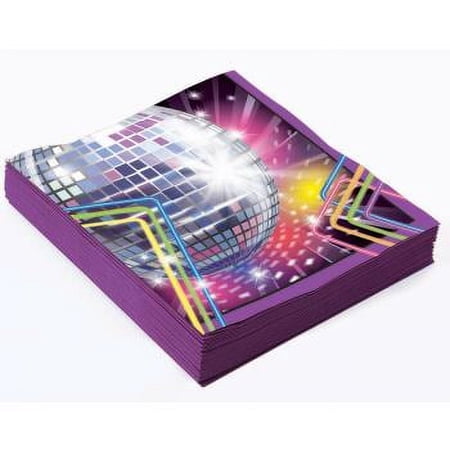 DISCO PARTY DECOR-NAPKINS-10" 12 PACK