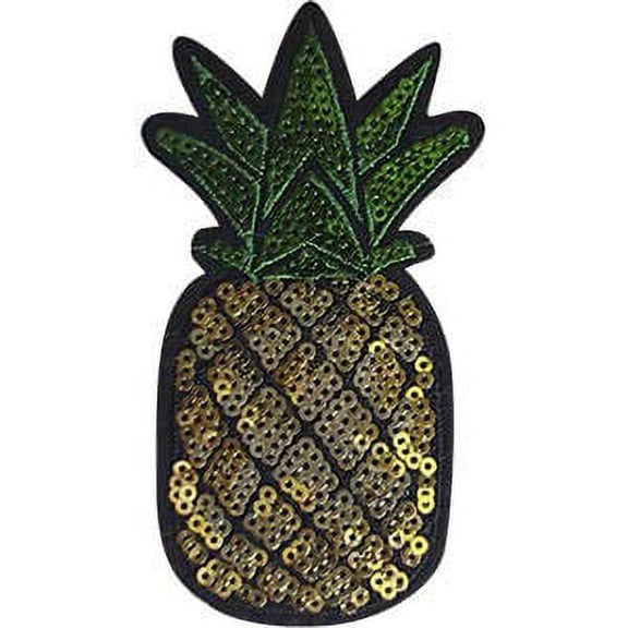 DISCO PINEAPPLE - Licensed Original Artwork, Embroidered Iron On PATCH, 2" x 3.75"