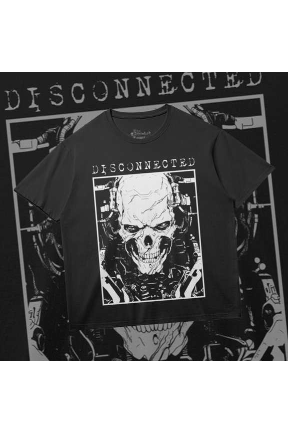 DISCONNECTED | Cyber Skull | Gothic Shirt