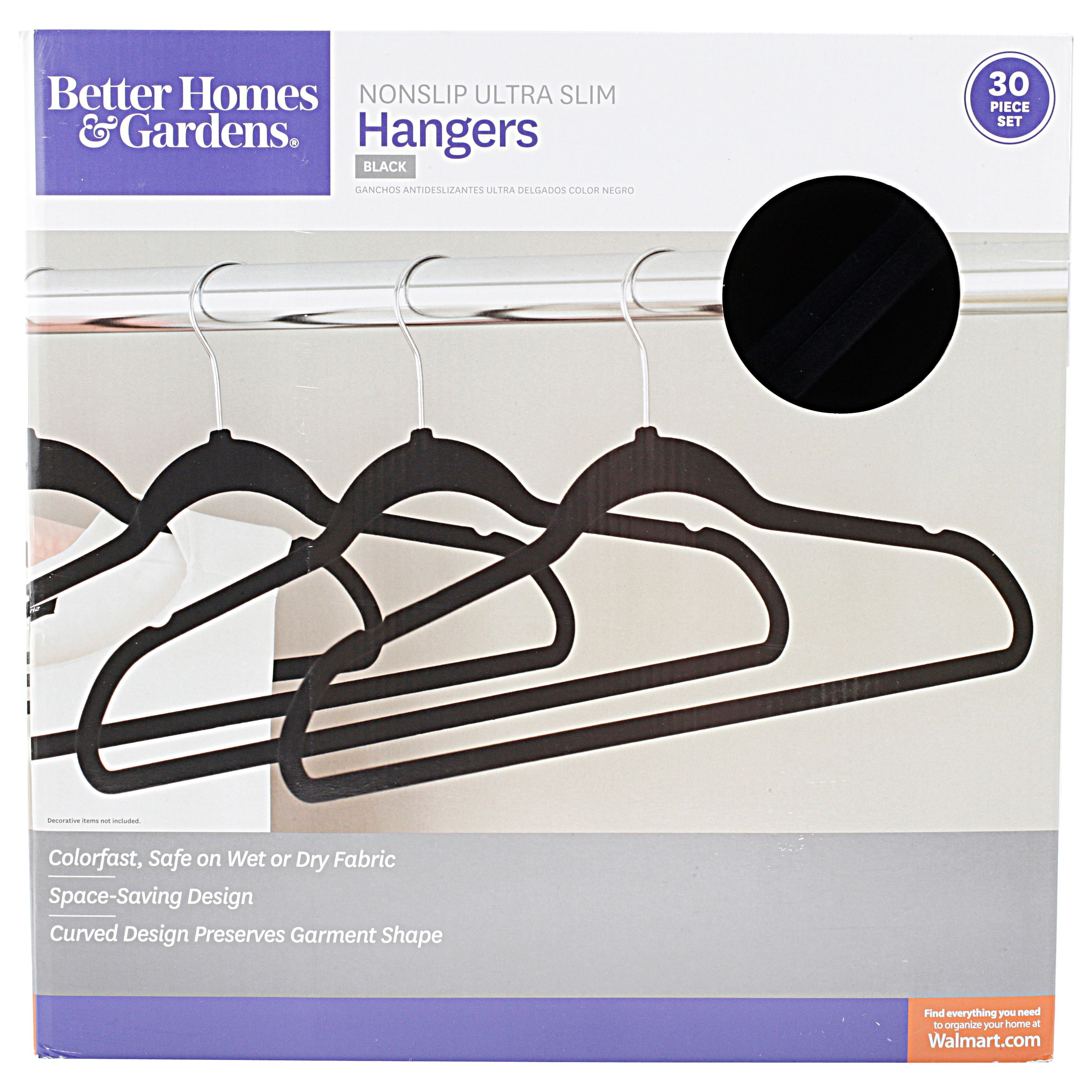 Better Homes & Gardens Velvet Clothing Hangers, 30 Pack, Pink, Space Saving  