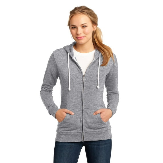 DISCONTINUED District ® - Juniors Core Fleece Full-Zip Hoodie DT290