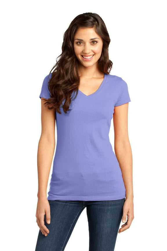 DISCONTINUED District  - Juniors Very Important Tee  V-Neck. DT6501