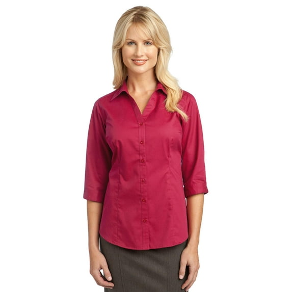 DISCONTINUED Port Authority ® Ladies 3/4-Sleeve Blouse. L6290