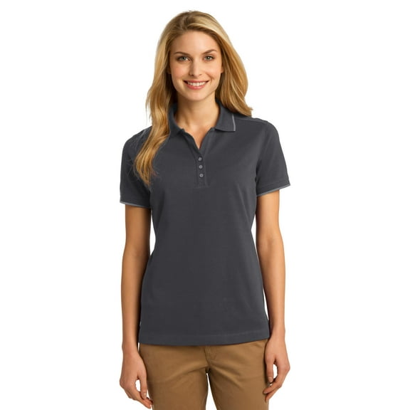DISCONTINUED Port Authority ® Ladies Rapid Dry Tipped Polo. L454