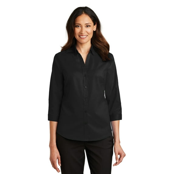 DISCONTINUED Port Authority ® Long Sleeve Meridian Cotton Blend Polo. K577LS