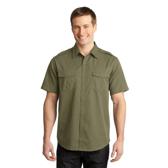 DISCONTINUED Port Authority ® Stain-Release Short Sleeve Twill Shirt. S648