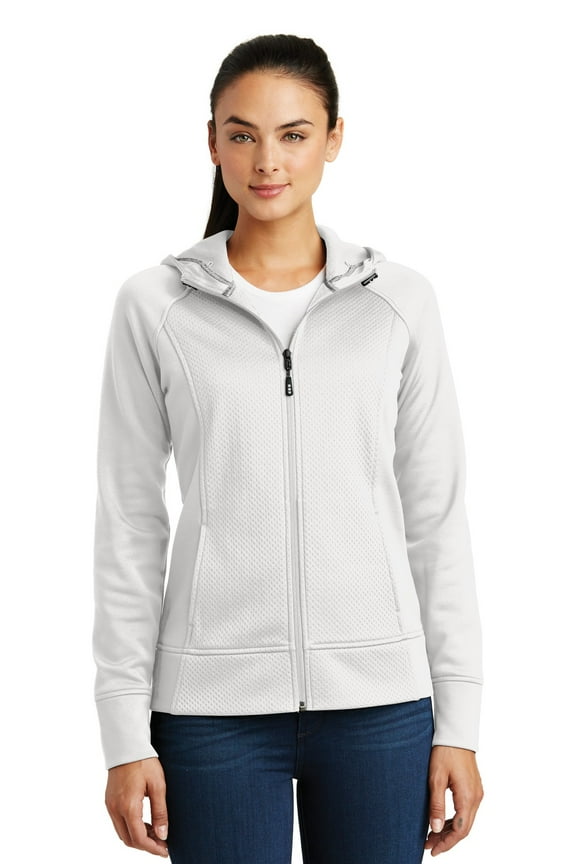 DISCONTINUED Sport-Tek Ladies Rival Tech Fleece Full-Zip Hooded Jacket. LST295