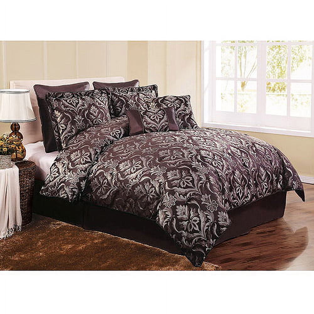 ***DISCONTINUED*** Victoria Classics Bellagio 8Piece Bedding Comforter Set, Plum