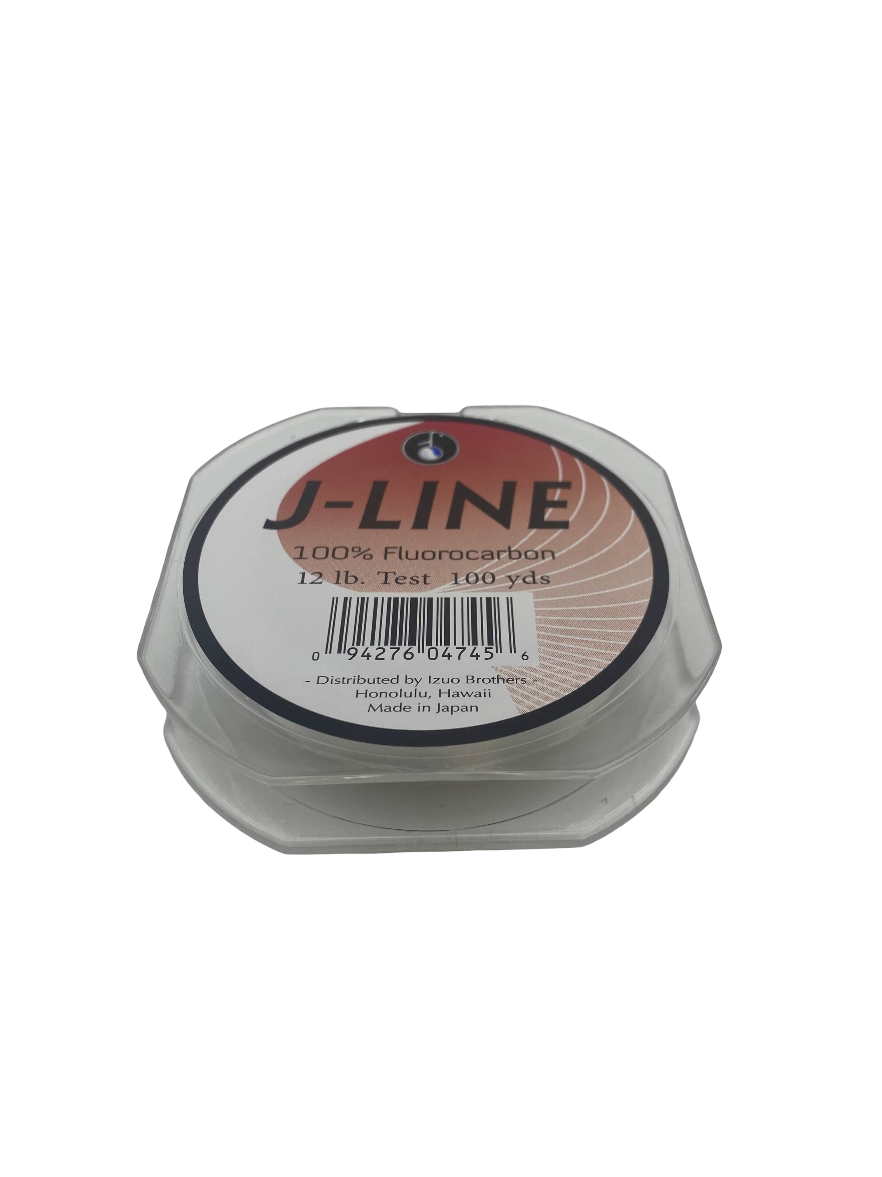 J-Line Clear 12lb Fluorocarbon Fishing Line, 100 yd