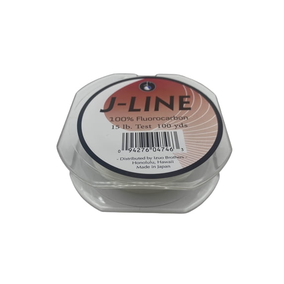 J-Line Clear 15lb Fluorocarbon Fishing Line, 100 yd