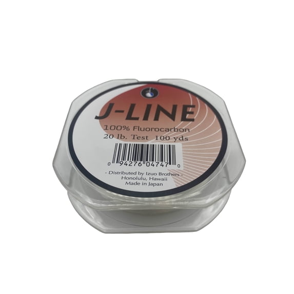 J-Line Clear 20lb Fluorocarbon Fishing Line, 100 yd