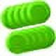 DISCOUNT PROMOS Frisbees 9.25 inch. Set of 10, Bulk Pack - Fun Outdoor Games for Adults and Family - Neon Green