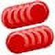 DISCOUNT PROMOS Frisbees 9.25 inch. Set of 10, Bulk Pack - Fun Outdoor Games for Adults and Family - Red