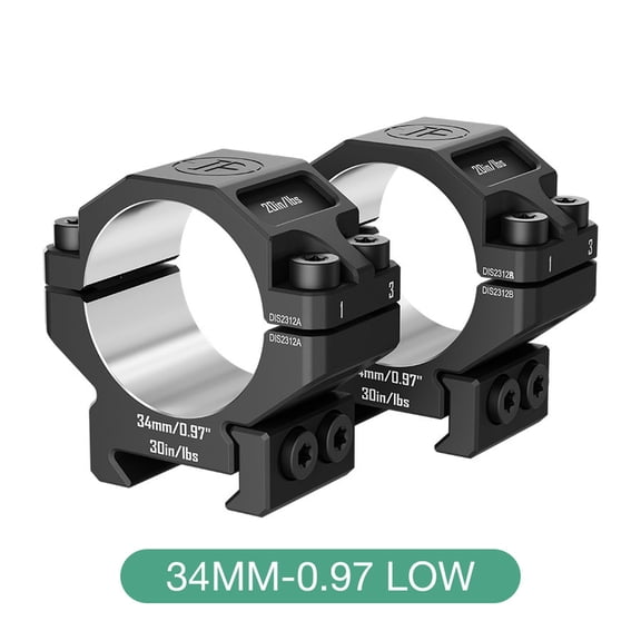 Discoveryopt 7075 Aluminum Scope Rings 34mm-0.97" Low Precision Riflescope Mount for Picatinny Rail